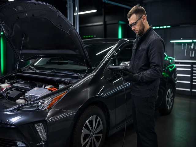 Hybridfahrzeug-Diagnosearbeitsplatz mit Display